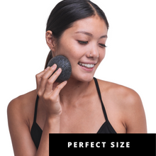 Load image into Gallery viewer, Pure Sol. Charcoal Konjac Face Sponge 