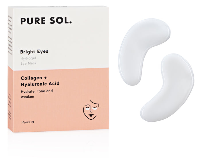 Pure Sol. Bright Eyes Hydrogel Eye Mask with Collagen + Hyaluronic Acid 